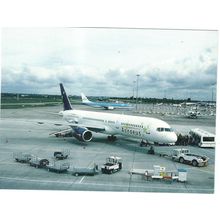 BOEING 757 AIRCRAFT ASTRAEUS AT BIRMINGHAM AIRPORT CARD NO W67