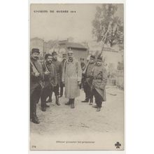 Croquis de Guerre 1914 Officier prussien fait prisonnier France RPPC WW1 WWI