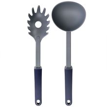 Oster Bluemarine 2 Piece Ladle and Pasta Server Utensil Set in Navy Blue