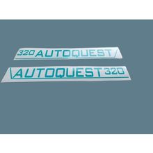 AUTOQUEST 320 Decal Sticker Graphics Elddis 23in Aqua Green Decal stickers