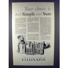 1929 Kelvinator Refrigerator Ad - Simple and Sure