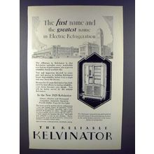 1929 Kelvinator Refrigerator Ad - First and Greatest