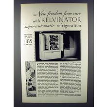 1929 Kelvinator Refrigerator Ad - Super-Automatic
