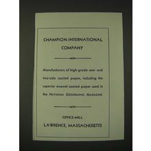 1948 Champion-International Company Ad