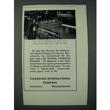 1948 Champion-International Company Paper Ad - Fibers Are Formed Into a Web