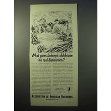 1951 Association of American Railroads Ad - Clubhouse