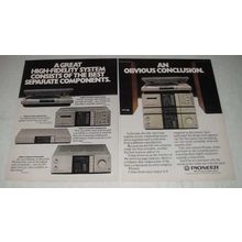 1982 Pioneer Ad - PL-L800 Turntable, CT-9R Cassette Deck, F-9 Tuner