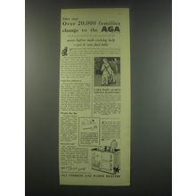 1949 AGA Model CB Cooker and Water Heater Ad - Over 20,000 families change