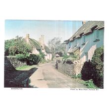 BOSSINGTON. Porlock W.I. unused vintage postcard Somerset W.I. =