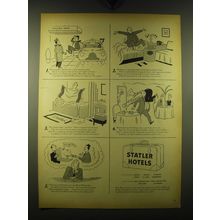 1947 Statler Hotels Ad - art by Tony Barlow - Bouncing Ben, the buyer