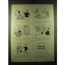 1947 Statler Hotels Ad - art by Tony Barlow - Just be yourself