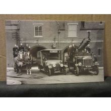 c. 1925 FIRE AND AMBULANCE STATION, BARKING, LONDON repro postcard