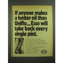 1968 Esso Uniflo Motor Oil Ad - If anyone makes a better oil than Uniflo