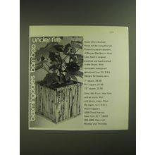 1974 Bloomingdale's Ad - Burned Bamboo Planters by B&L Designs for Soovia Janis