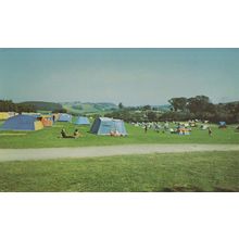 Blagdon Somerset Park Camp Site Map Advertising 1980s Card