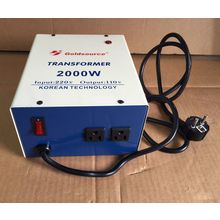 TRANSFORMADOR LIGERO 2000W PARA USAR EQUIPOS DE 110 VOLTIOS EN ESPAÑA EUROPEO