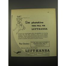 1956 Lufthansa Airlines Ad - See photokina this fall via Lufthansa