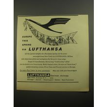 1956 Lufthansa Airlines Ad - Europe this Spring via Lufthansa
