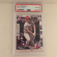 2019 Topps Bowman Los Angeles Angels Future HOF Mike Trout #1 PSA Gem Mint 10.0