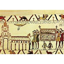 Tapisserie de Bayeux Edward's Body Is Carried To St Peters Church Postcard