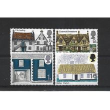 GB.British Rural Architecture set of 4.Mounted Mint.Jul25b
