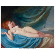 MARIA SZÁNTHÓ (Hungarian, 1898-1984). Reclining Nude. O Poster Canvas Print Art