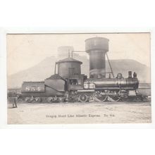 Oregon Short Line Atlantic Express Railway Engine 854 Postcard 1912