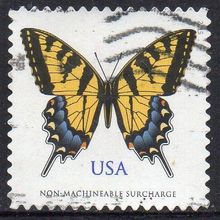 USA 2015 Butterflies - Eastern Tiger Swallowtail Non Machineable Surcharge Used