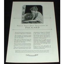 1923 Packard Car Ad - Trust Your Own Thoughts!!