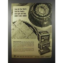 1940 Nabisco Snow Flake Sodas Cracker Ad - Hearty