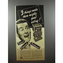 1940 Nabisco Snow Flake Sodas Cracker Ad - Mighty Good