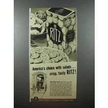 1940 Nabisco Ritz Crackers Ad - America's Choice
