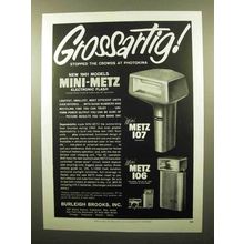 1960 Mini Metz 107 and 106 Flash Ad - Grossartig