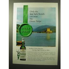 1964 Usher's Green Stripe Scotch Ad - Only The First