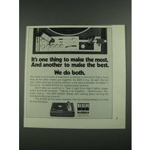 1975 BSR McDonald 810QX Turntable Ad - Make the Most