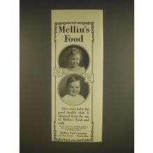 1926 Mellin's Food Ad - Give your baby the good health that is obtained