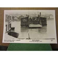 floating bridge c.1910 OLD COWES, Isle of Wight. repro postcard county library =