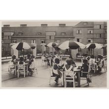 African Children At Kindergarten De Stadt Wien Germany RPC 1935 Postcard