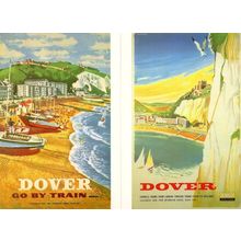 Dover By Train 2x Advertising Railway Postcard s