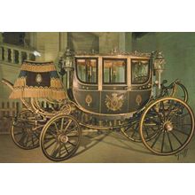 Comte De Chamborde Royal State Coach Carriage French Postcard