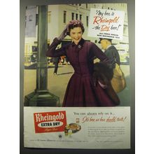 1952 Rheingold Beer Advertisement - My beer is Rheingold - the Dry Beer