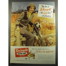 1952 Rheingold Beer Ad - My beer is Rheingold - Hunting