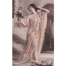 Erotic Beautiful Lady Secret Spy Code Glamour Old Romantic Postcard