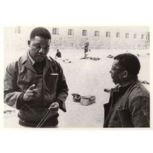 Nelson Mandela at Robben Island Prison Yard in 1966 Photo Postcard