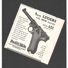 Parker-Hale of Birmingham WWII 9mm German Luger :- Original Vintage 1961 Advert