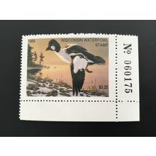 ICOLLECTZONE US 1989 Wisconsin WI12bPlate # Single Duck Stamp VF NH