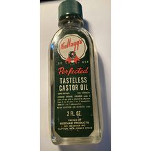 Kellogg's Perfected Tasteless Caster Oil - 2 Fl Oz.- Full Bottle