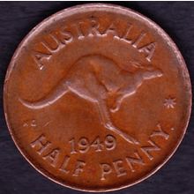 1949 Y. Australia 1 Half Penny Coin