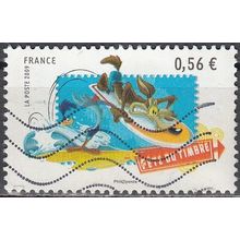 France 2009 Yvert 4338 O Cote (2015) 0.55 € Looney Tunes Coyotte planche à surf