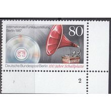 GERMANY BERLIN [1987] MiNr 0787 ( **/mnh ) [01] Musik Eckrand FormNr